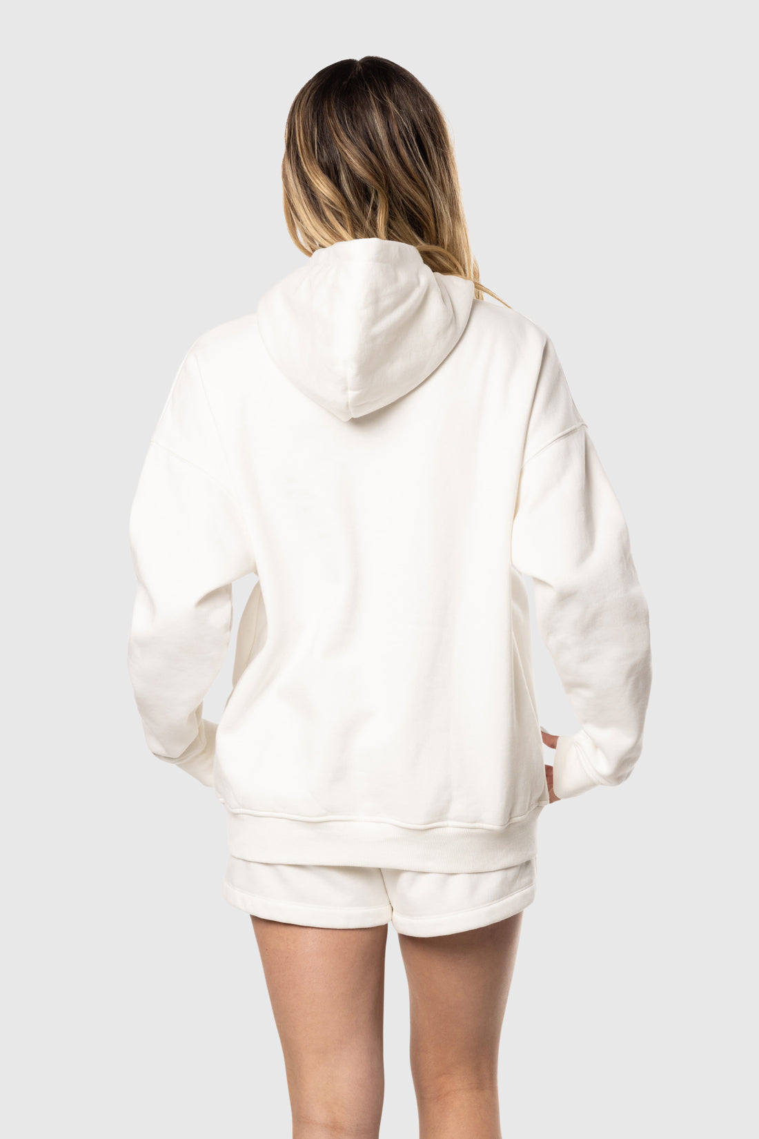 White Oversized Fleece Set