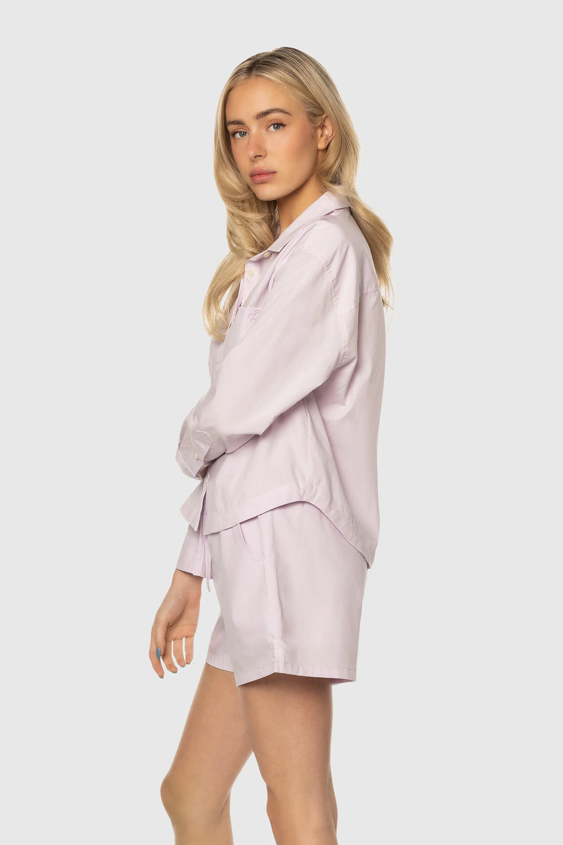 Lilac Daily Button Up Set